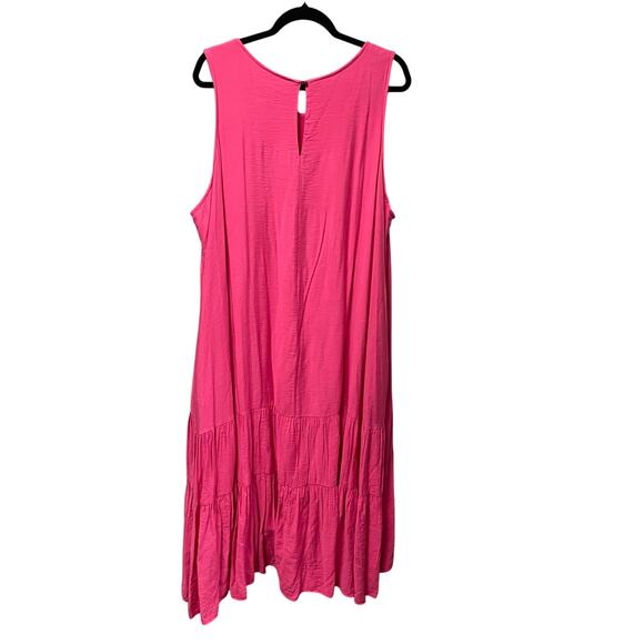 Anthropologie Maeve Marlene Tiered Sleeveless Maxi Dress Pink Womens Size 3X - Picture 5 of 6